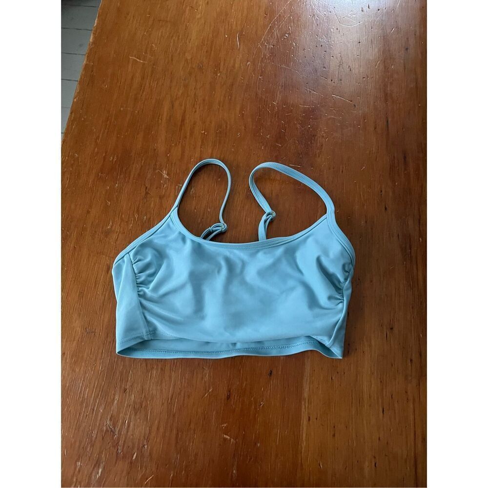 Xhileration light blue women's bikini top XS